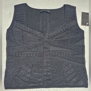 RVN Black Textured Top